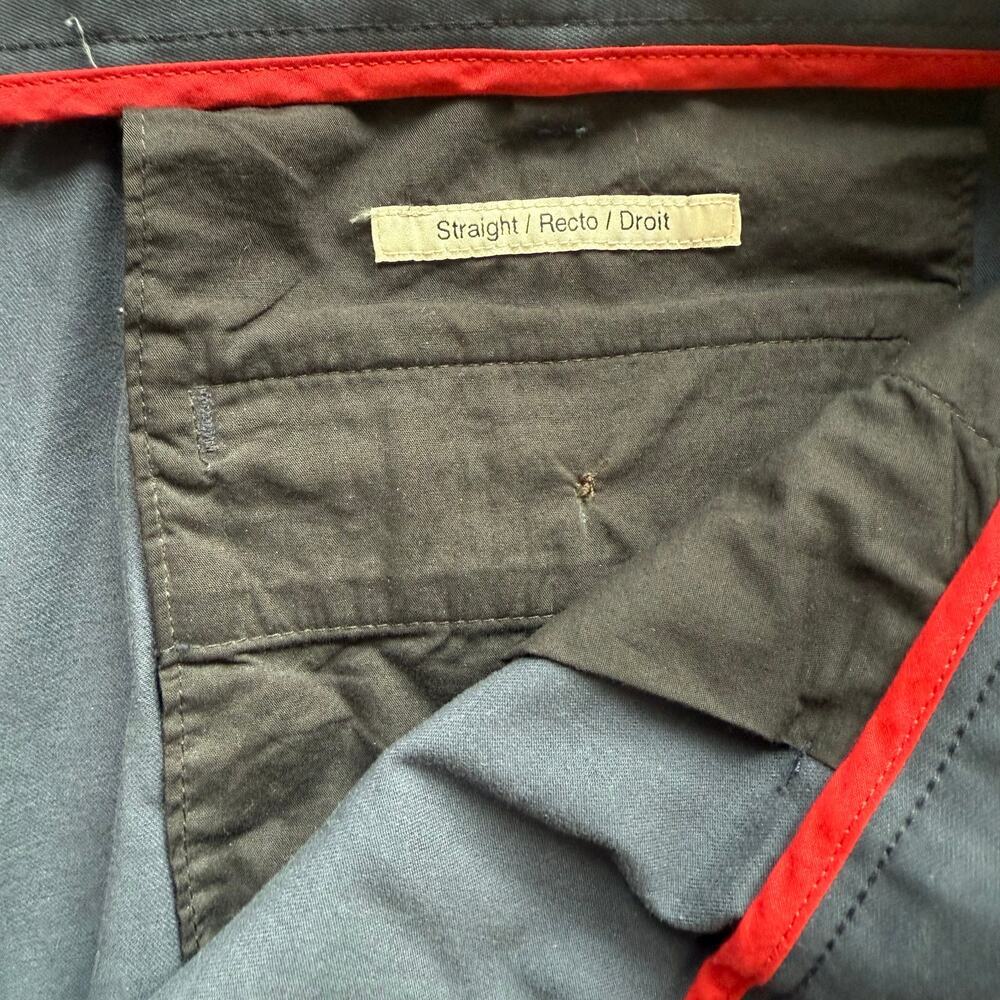 Goodthreads Men's Navy Blue Straight Leg Khaki's Chino Pants Size 42 x 30 - Picture 3 of 7